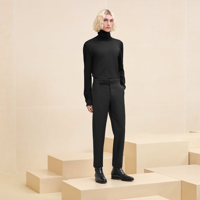 Noir "Double Tour Satin" Soho Pants