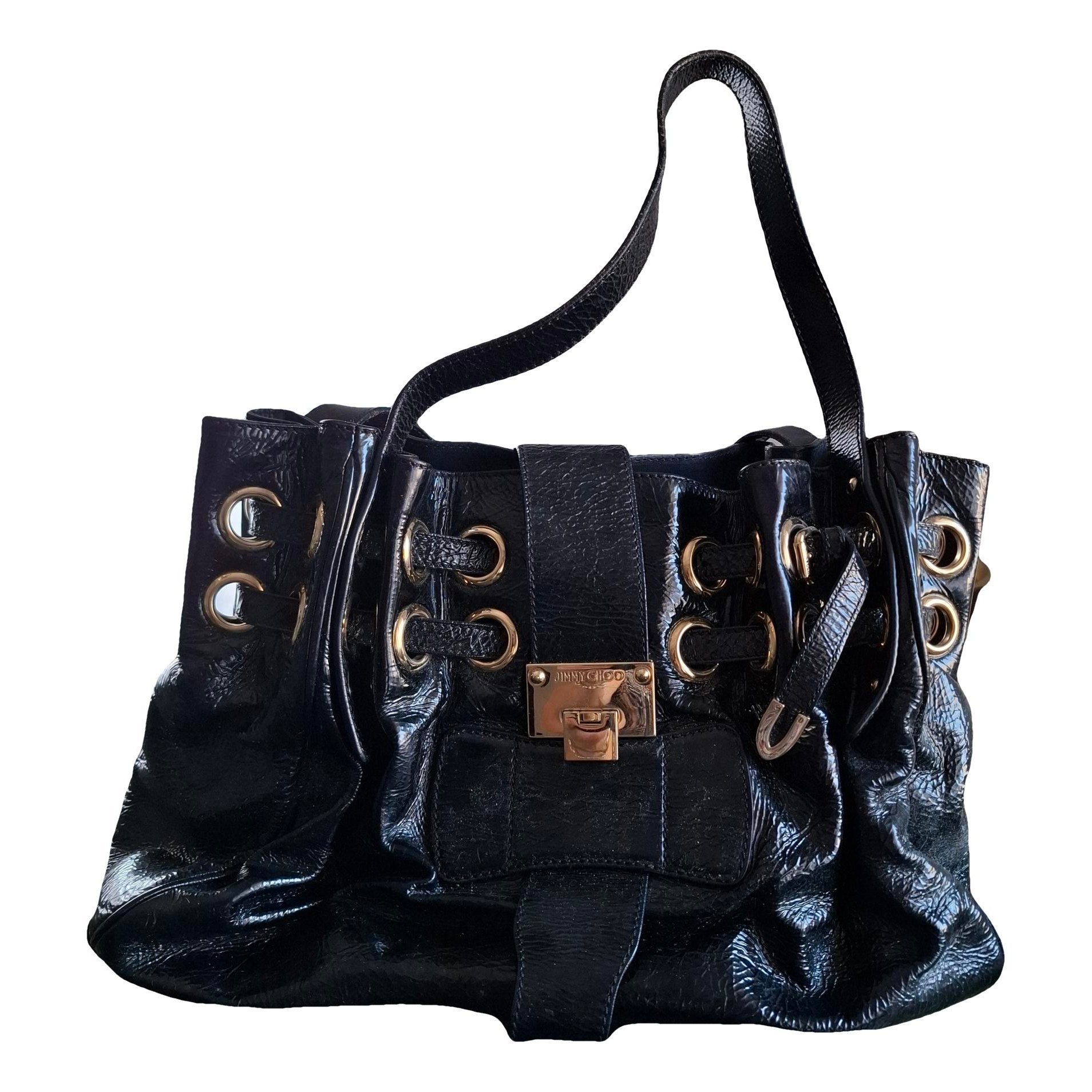 Patent leather handbag