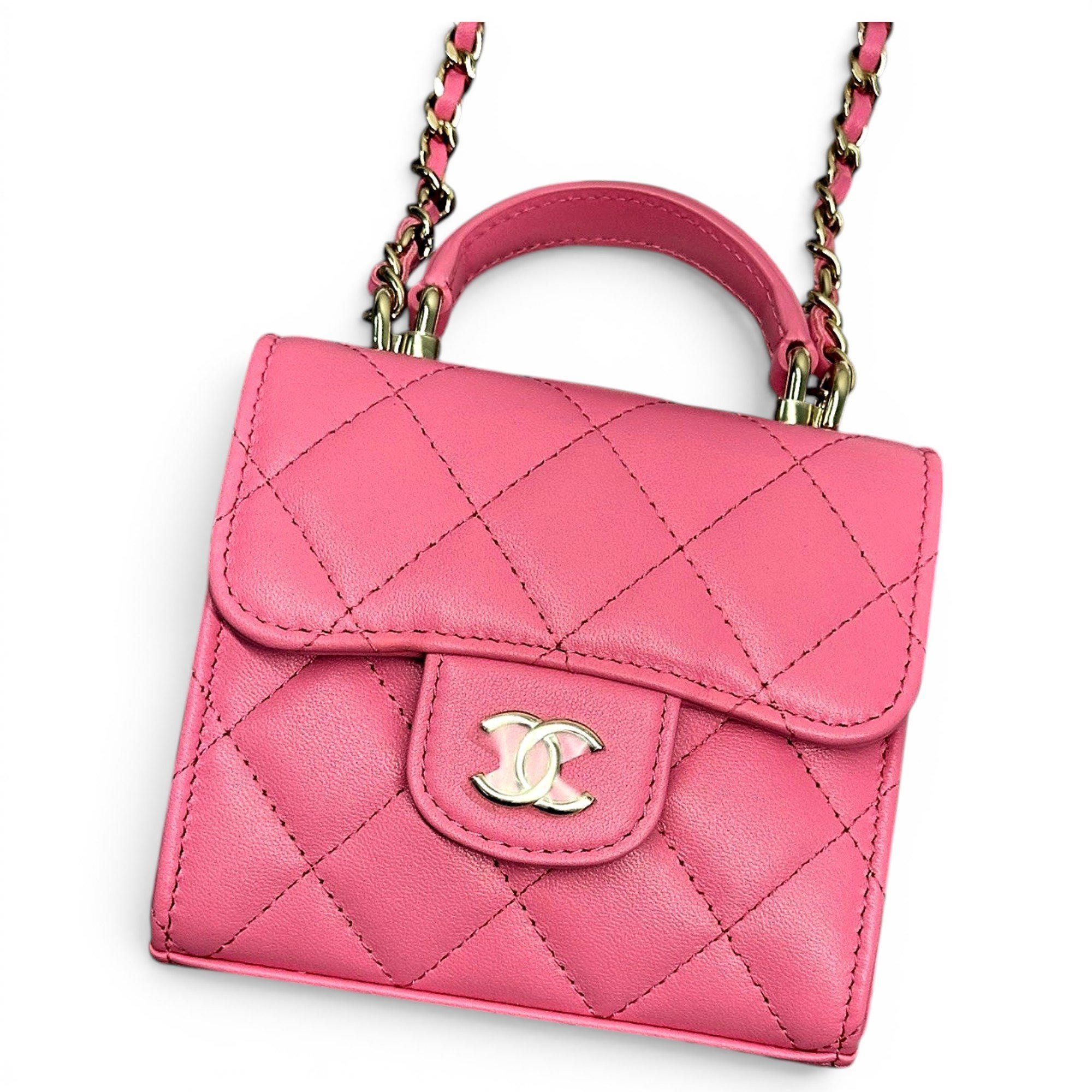 Trendy CC leather handbag