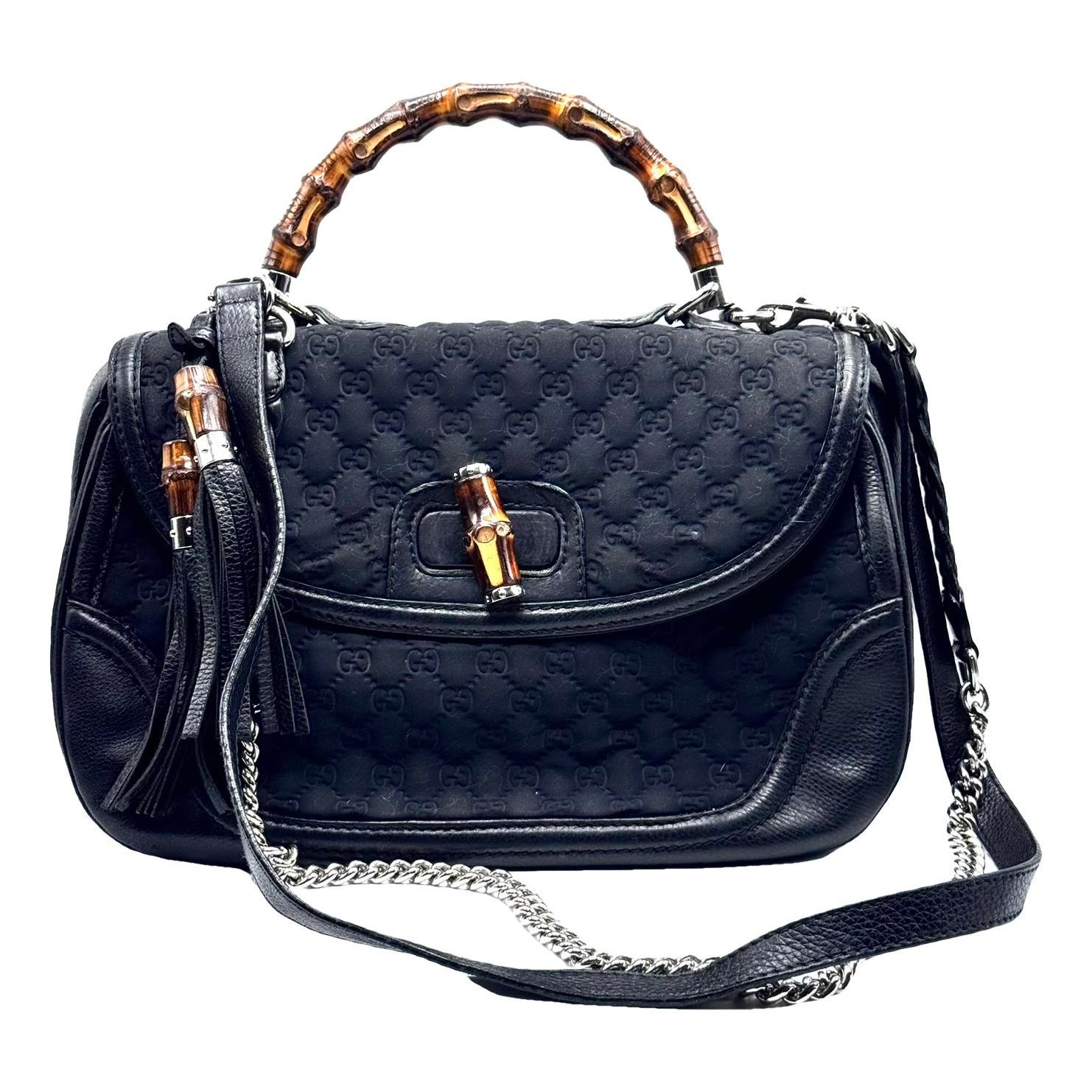 Bamboo leather handbag