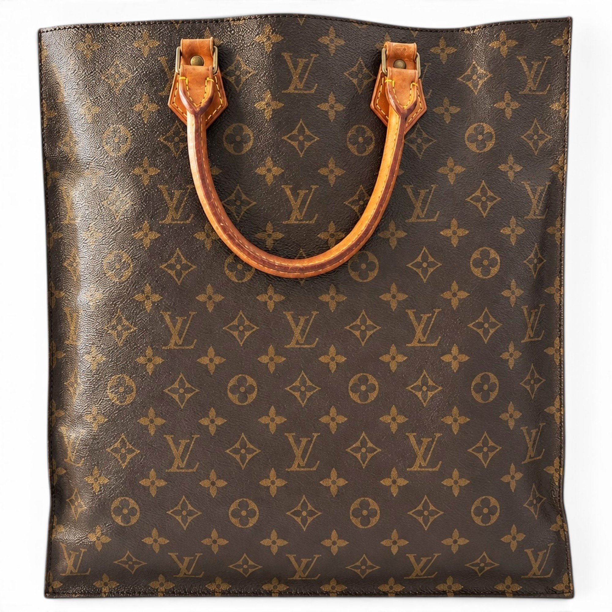 Plat leather tote