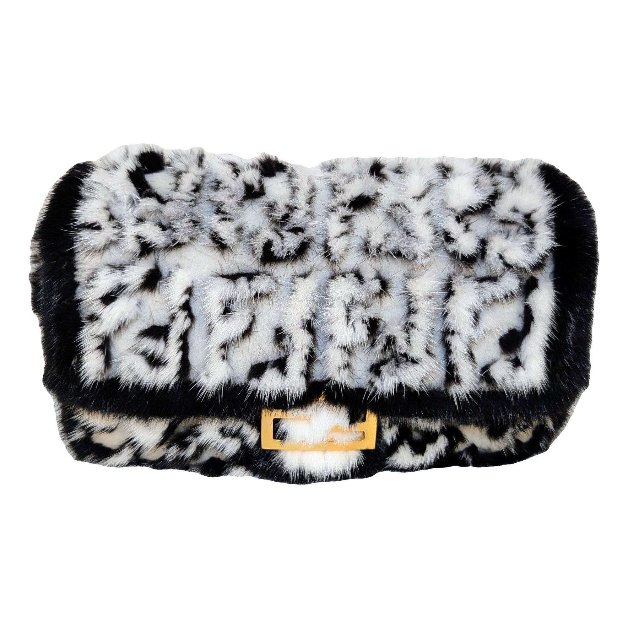 Baguette mink handbag