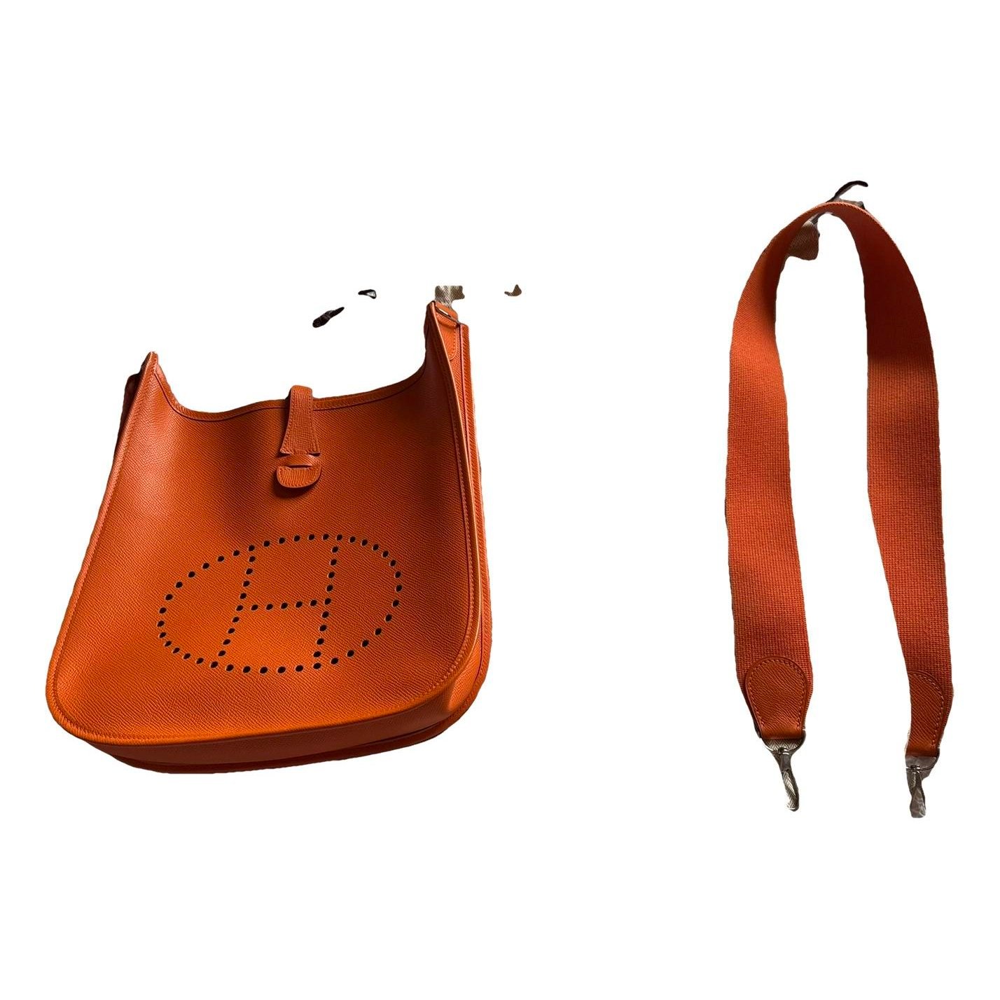 Hermes Evelyne Handbag Orange Epsom Leather