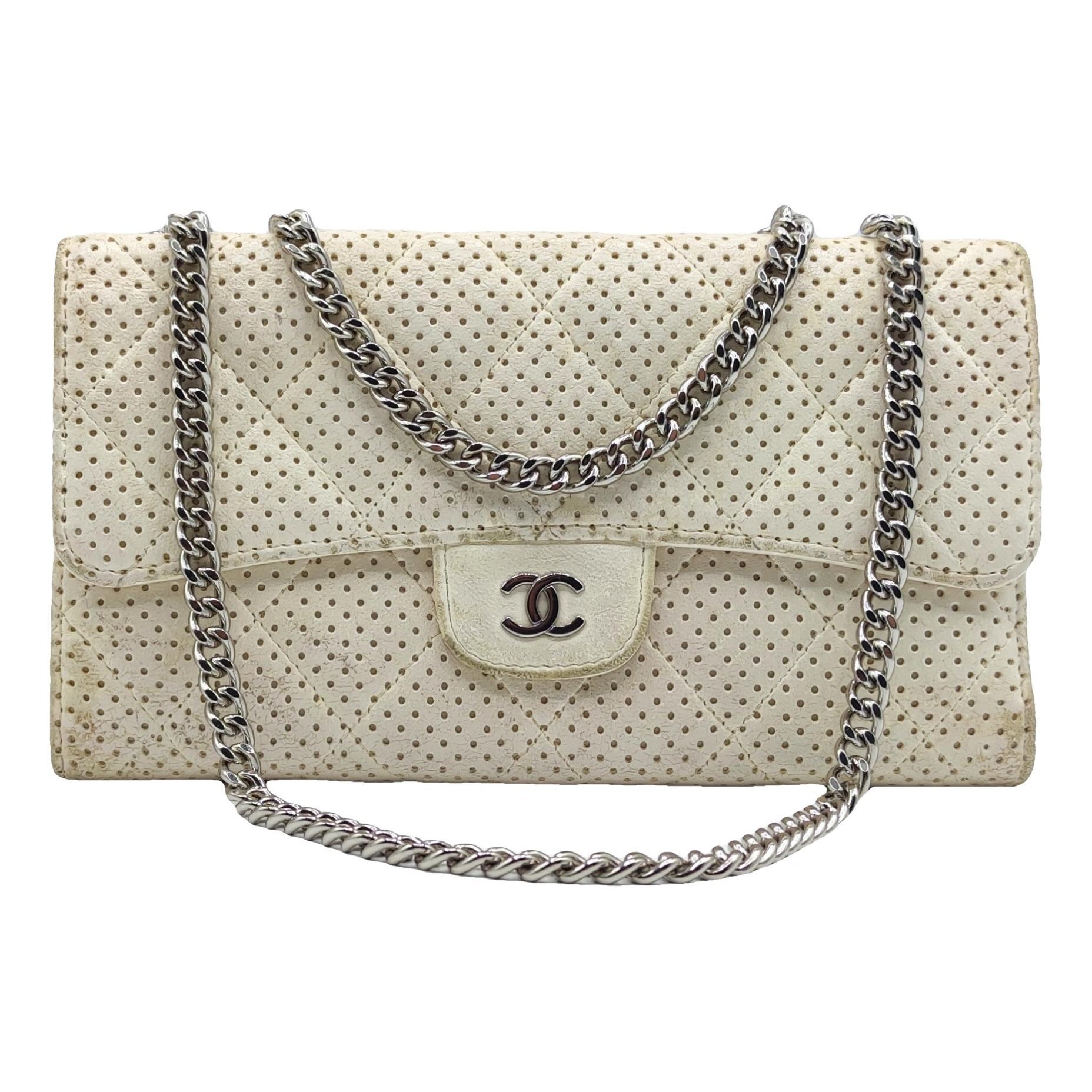 Wallet On Chain Double C leather crossbody bag