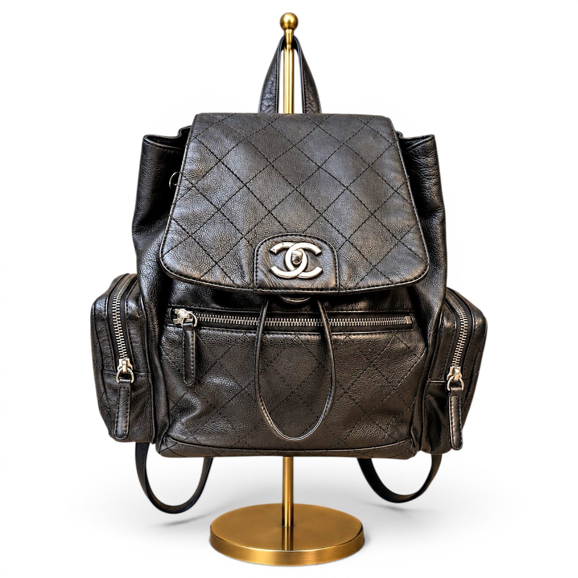 Leather backpack