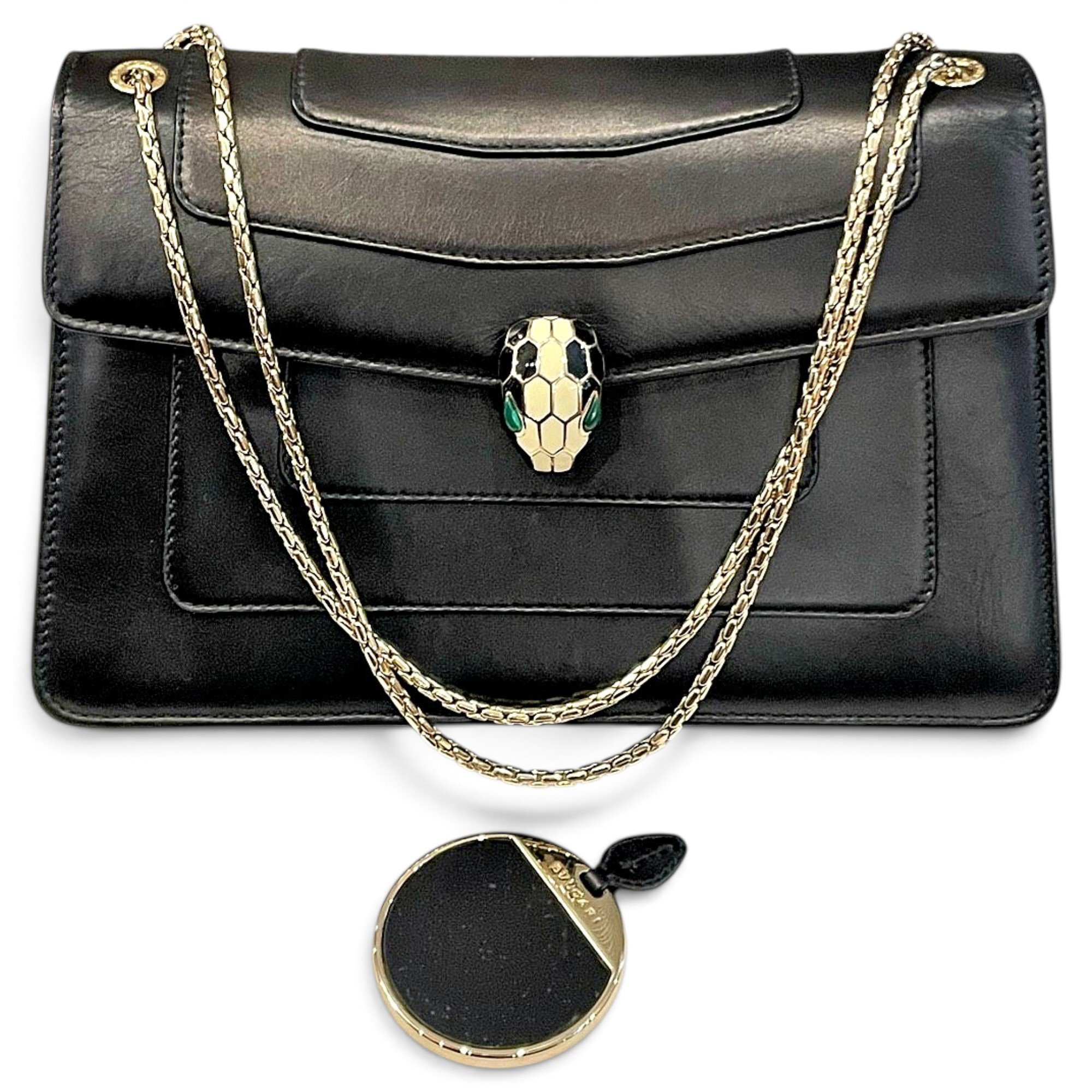Serpenti leather handbag