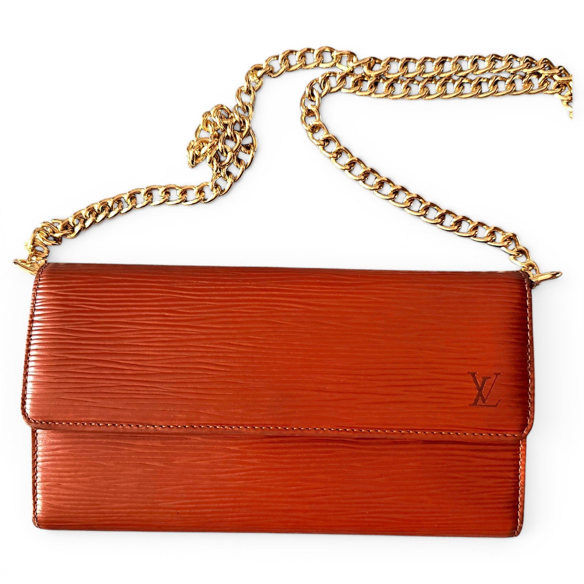 Leather clutch bag