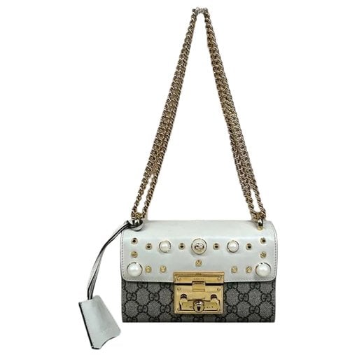Padlock vinyl handbag