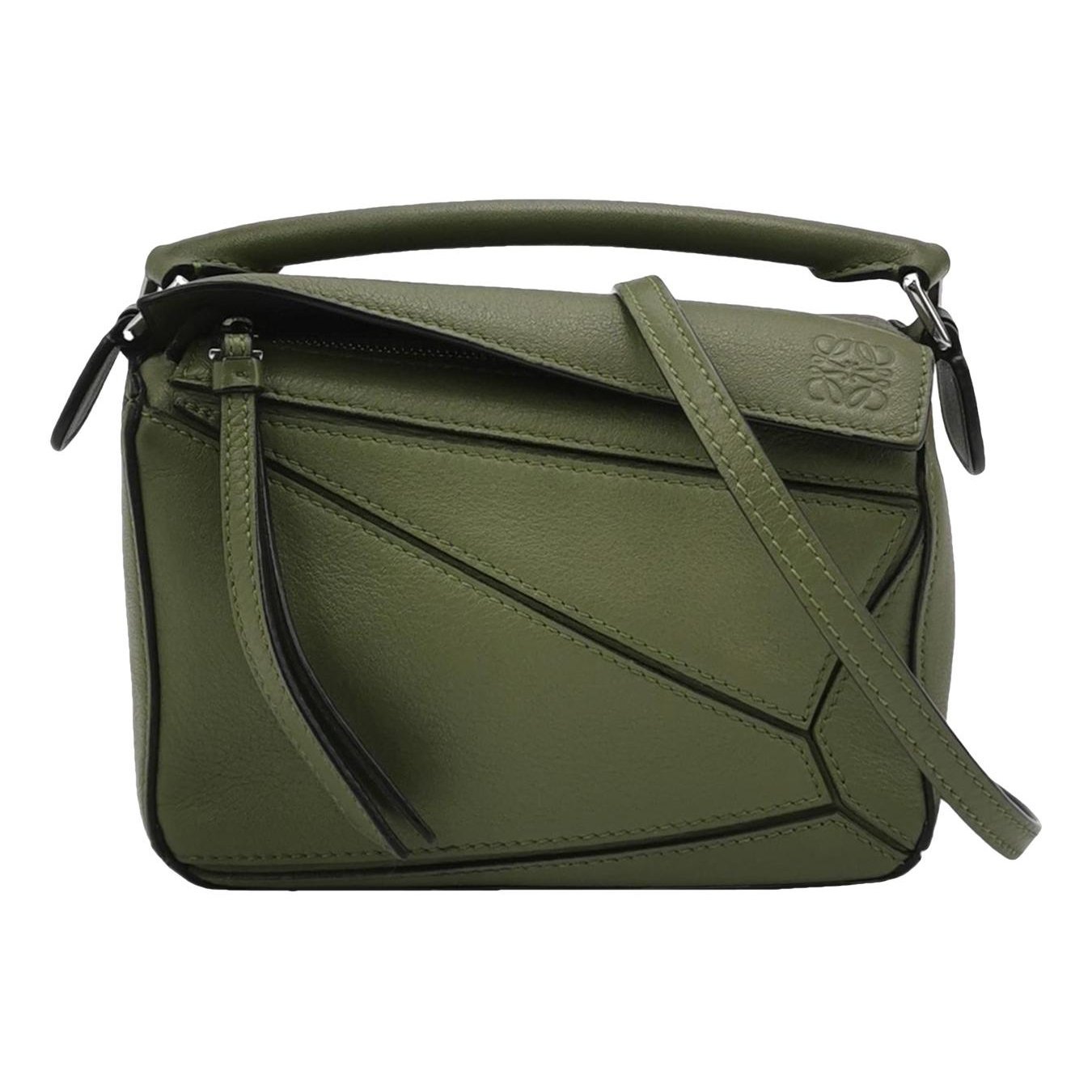 Puzzle leather handbag
