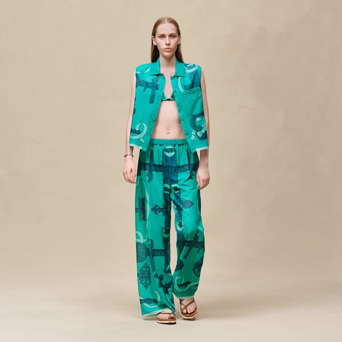 Vert Tourmaline "Ferronnerie Remix" Beach Pants