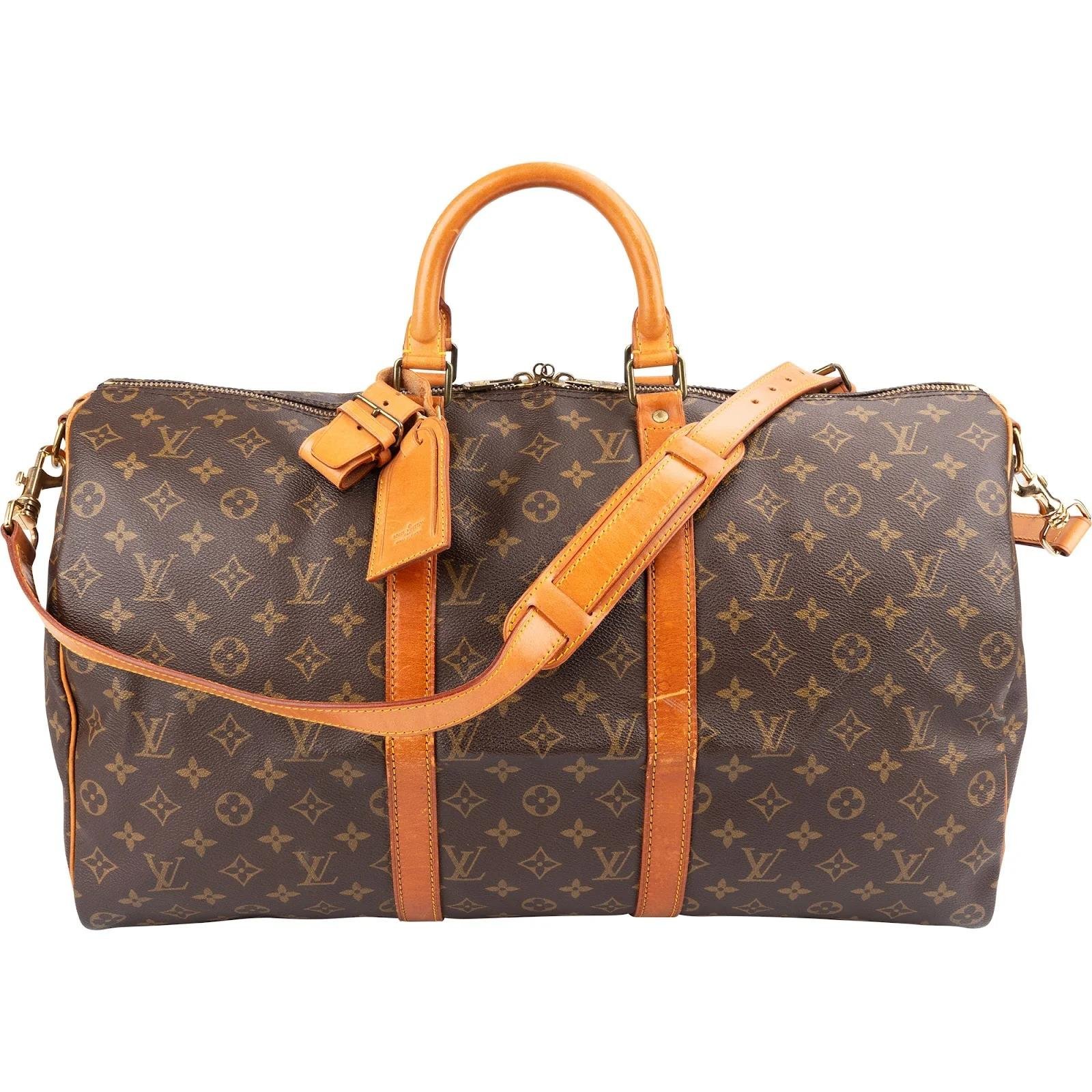 Keepall leather travel bag