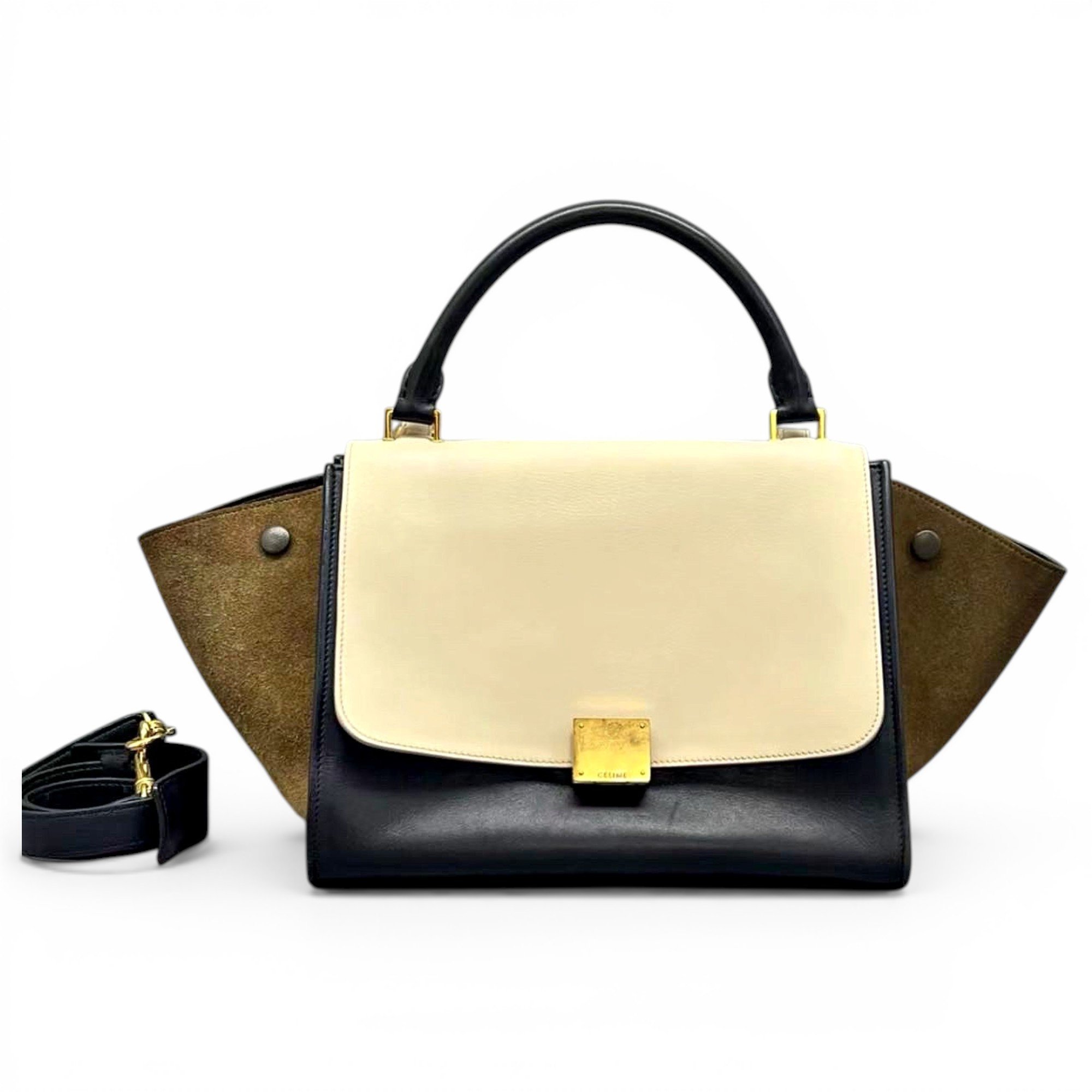 Trapèze leather tote
