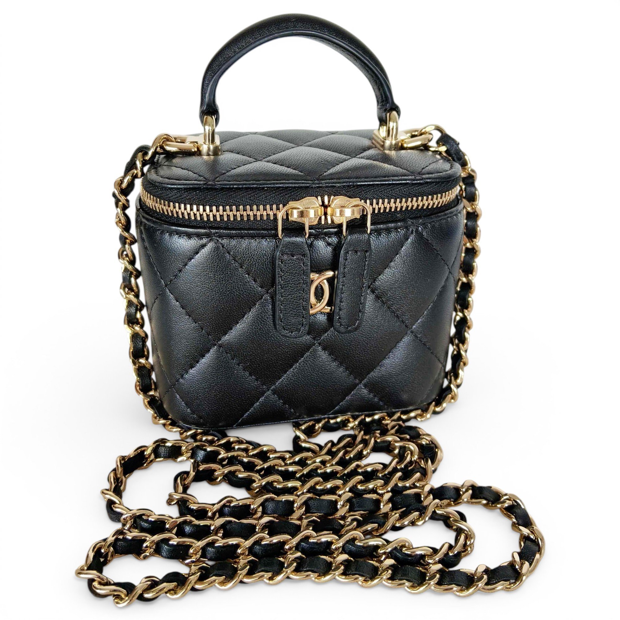Trendy CC Vanity leather handbag