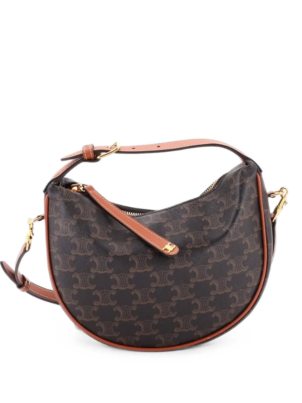Celine Lulu Bag Triomphe Coated Canvas Teen hobo bag