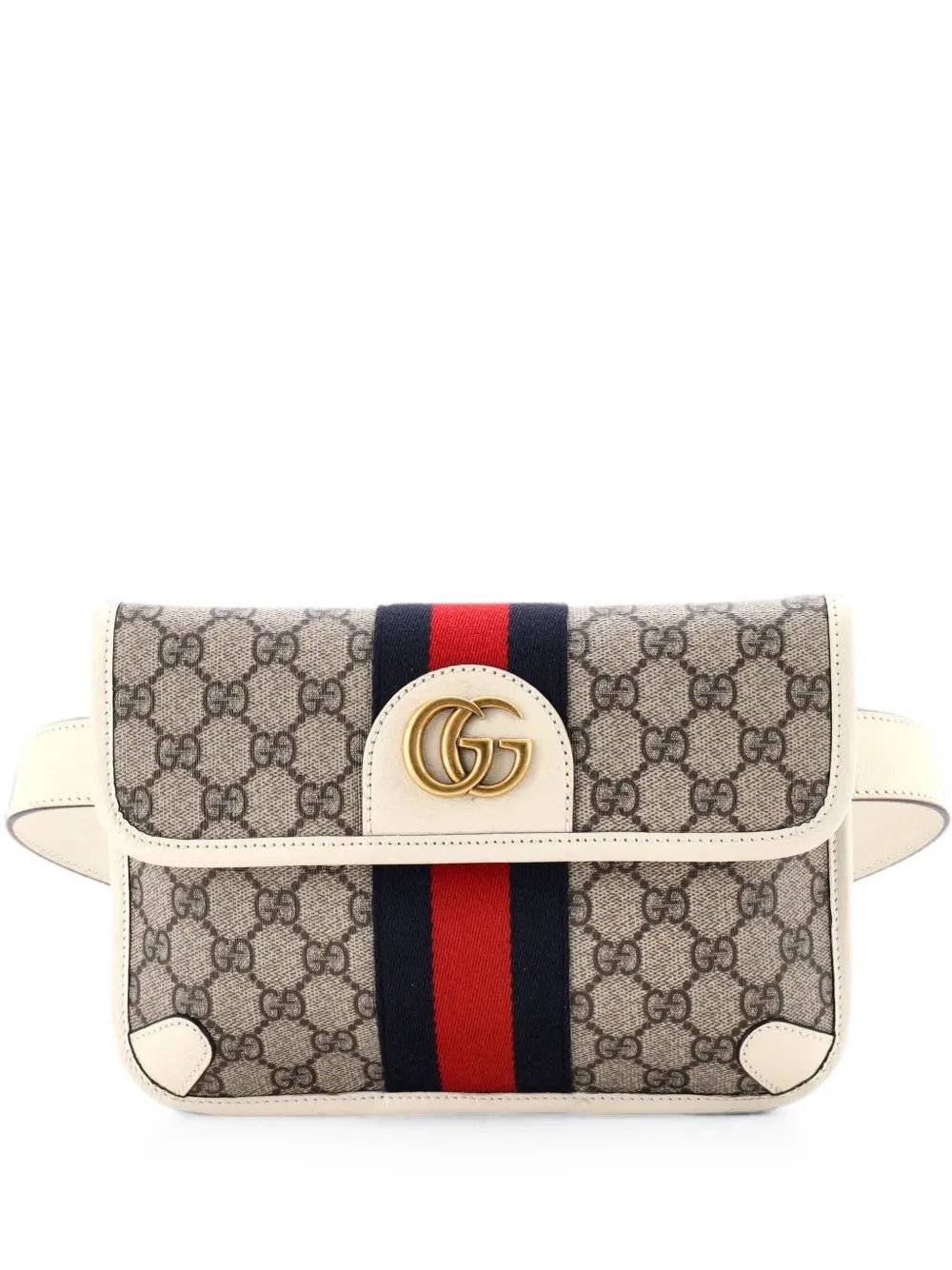 Ophidia Flap GG Coated Canvas with Leather belt bag