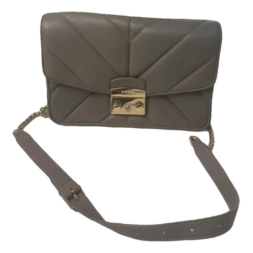 Metropolis leather clutch bag