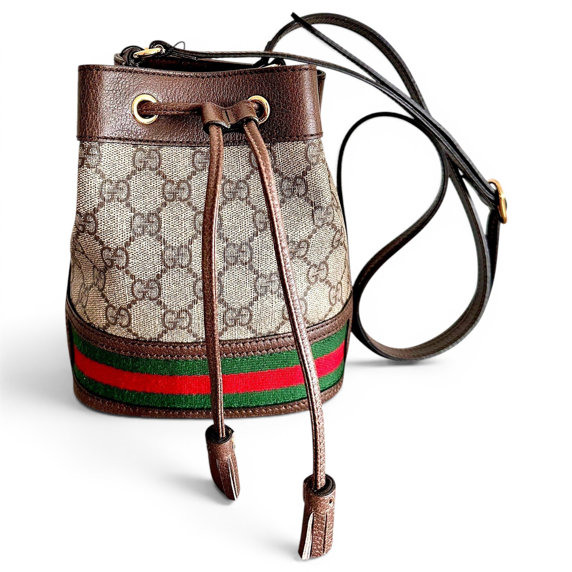 Ophidia Bucket leather crossbody bag