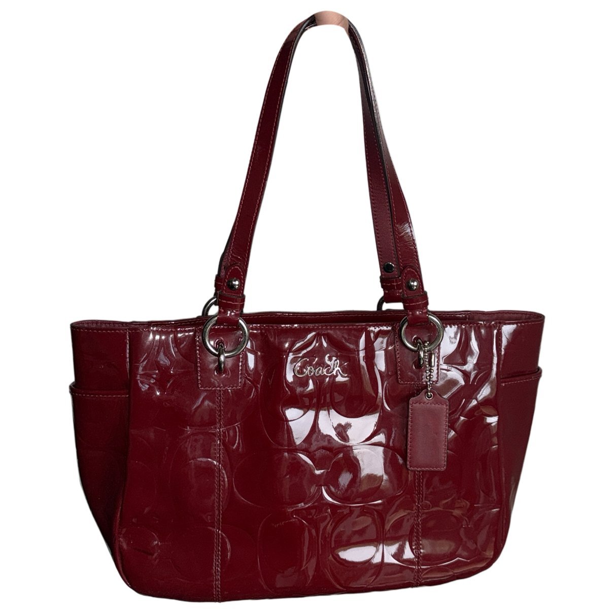 Patent leather handbag