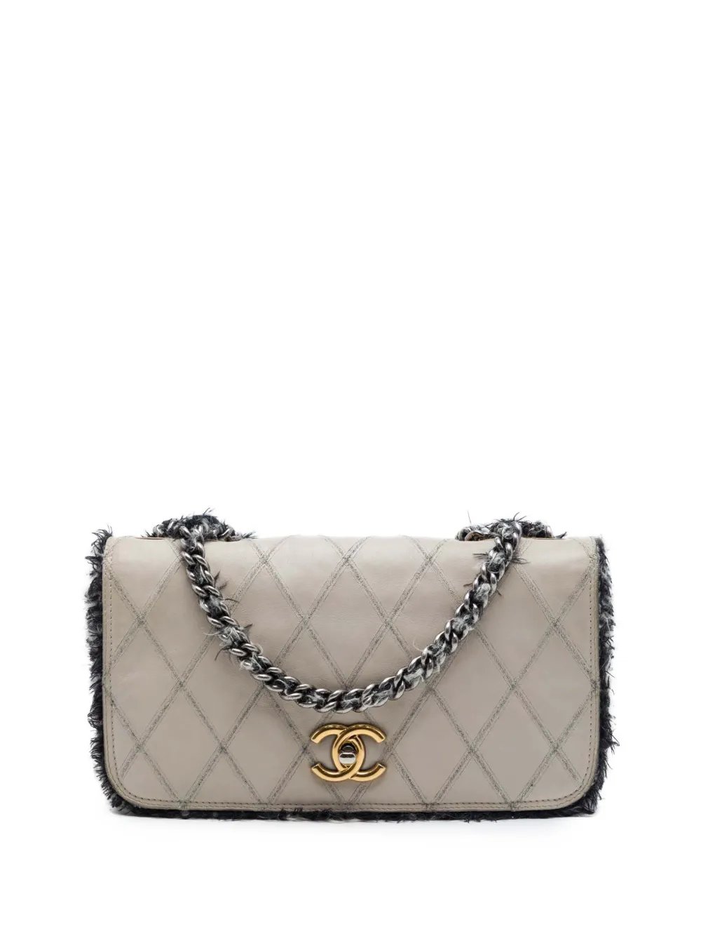 2011 CC Quilted Lambskin Tweedy Flap Color shoulder bag