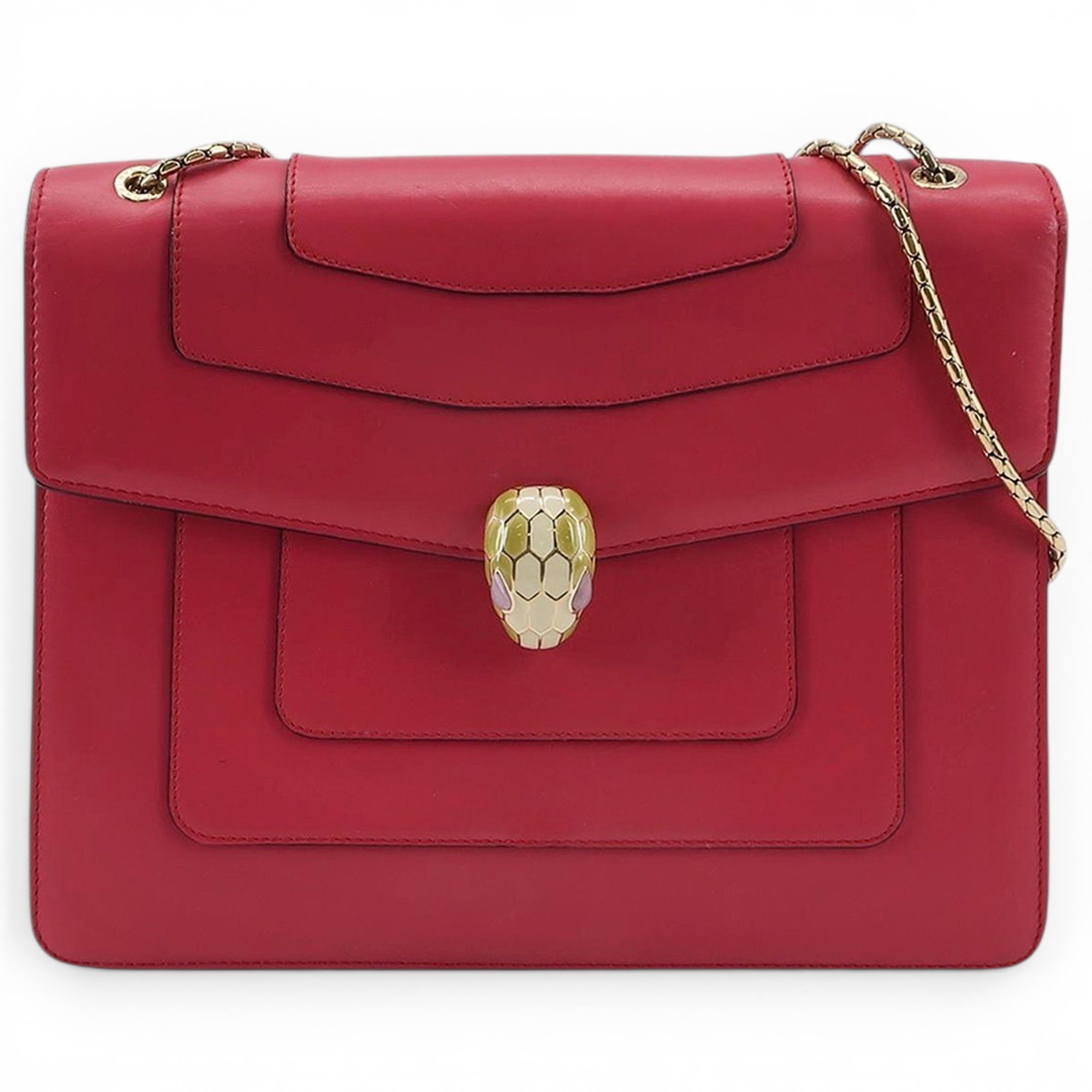 Serpenti leather handbag
