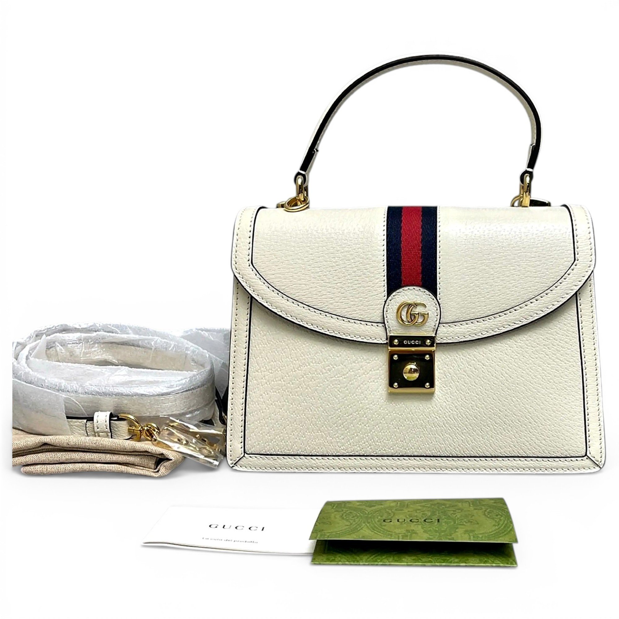 Ophidia Flap Top Handle leather crossbody bag