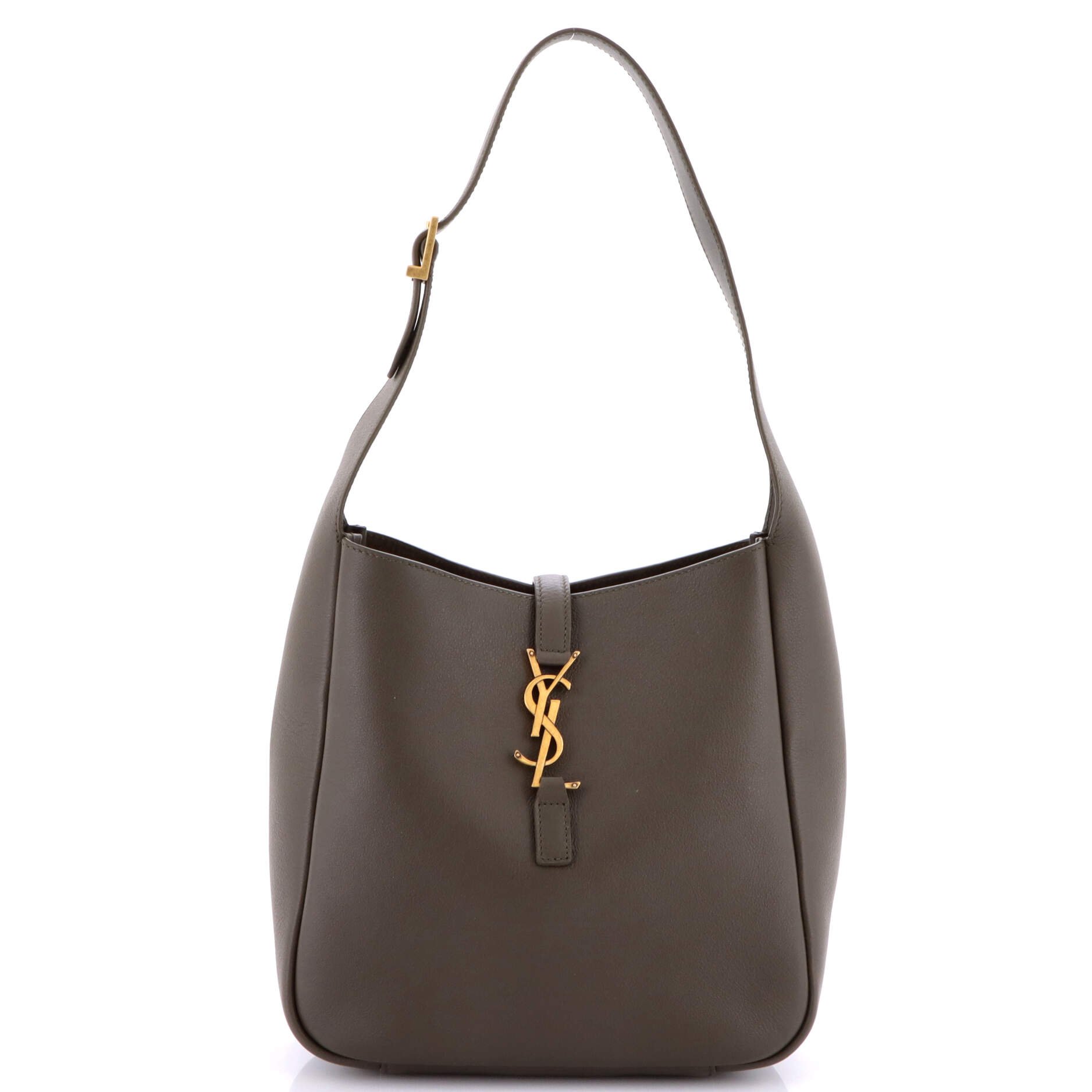 Saint Laurent Le 5 a 7 Supple Hobo Leather Small