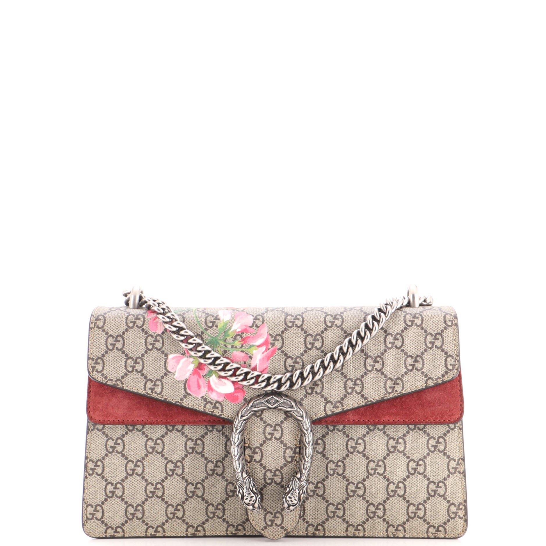 Dionysus Bag Blooms Print GG Coated Canvas Small