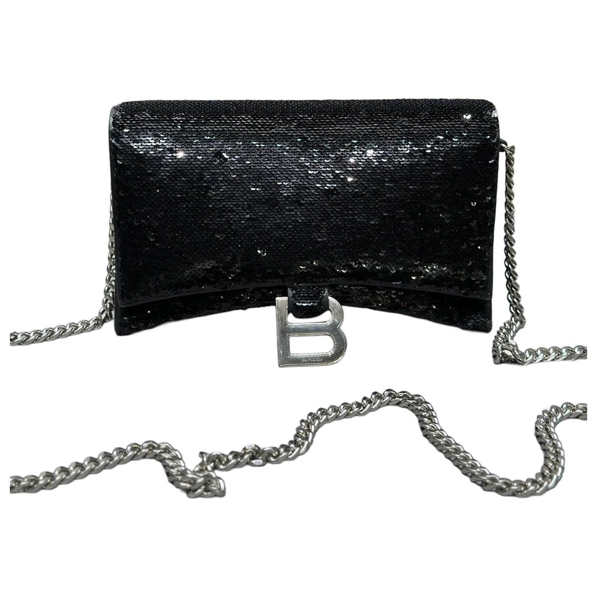 Hourglass leather crossbody bag