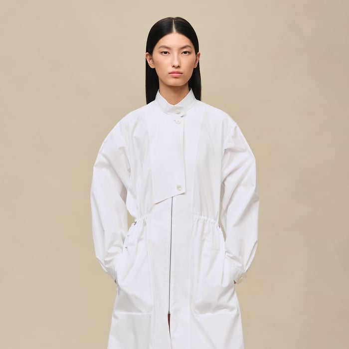 Blanc Drawstring Dress
