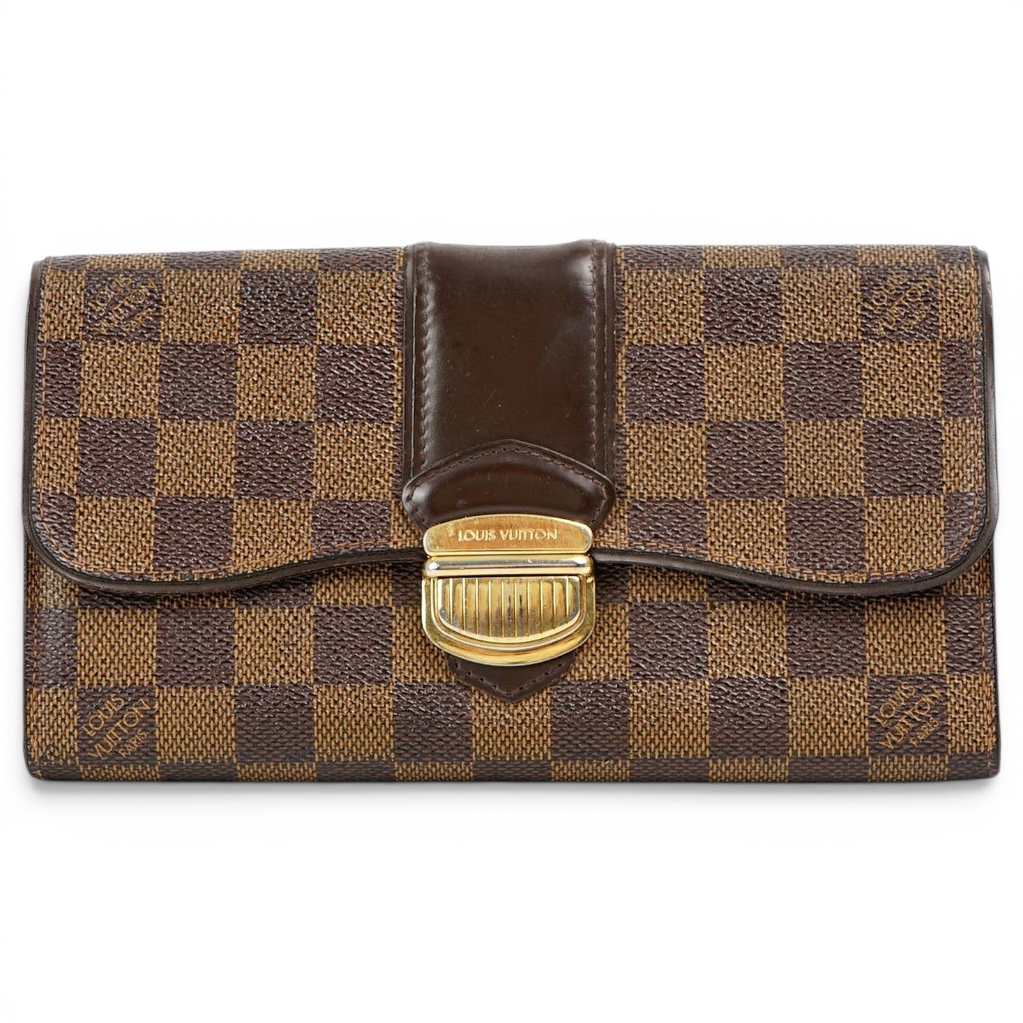 Leather clutch bag