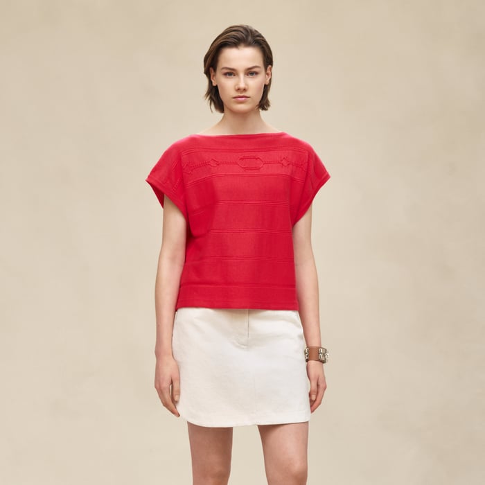 Rose Pivoine Sleeveless Sweater