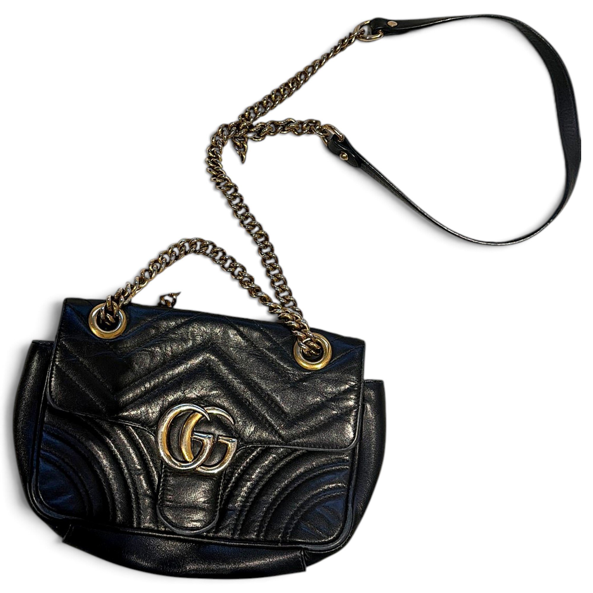 GG Marmont Flap leather crossbody bag