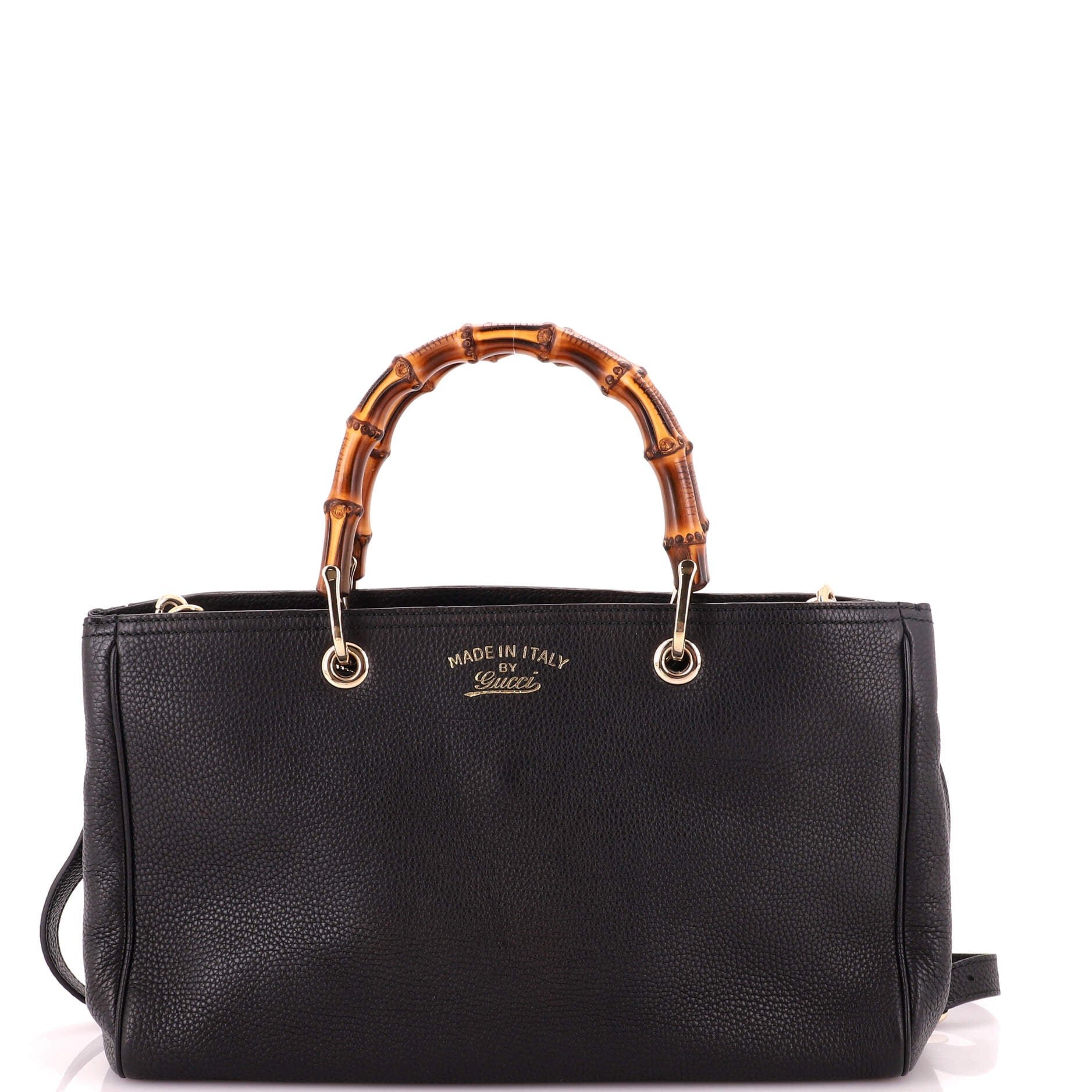 Bamboo Shopper Tote Leather Medium