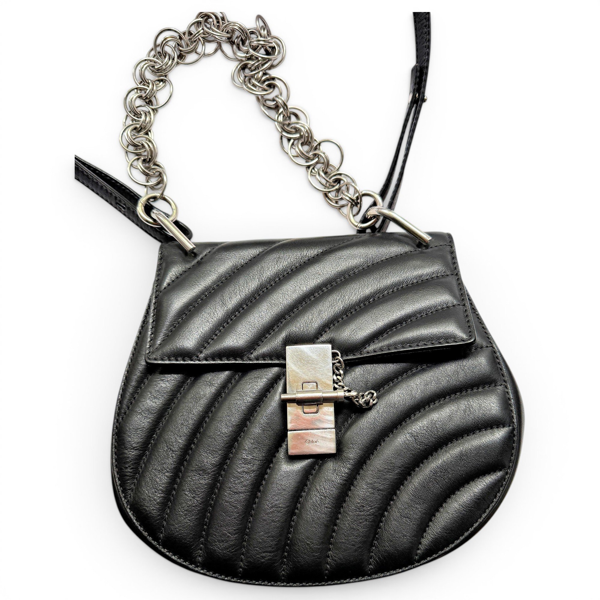 Drew leather handbag