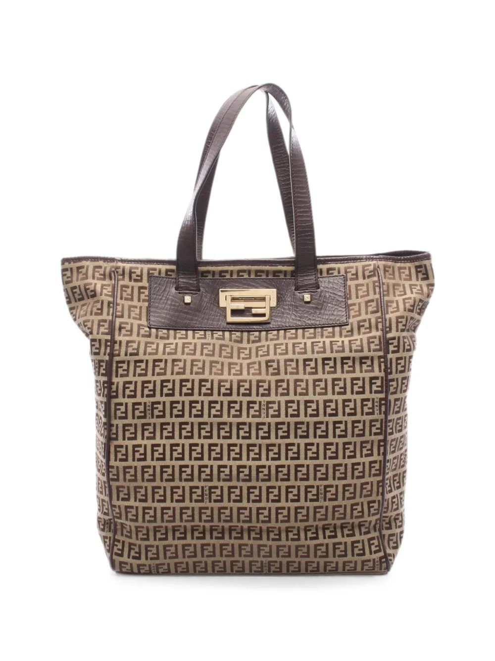 2000s Zucchino leather-trim tote bag