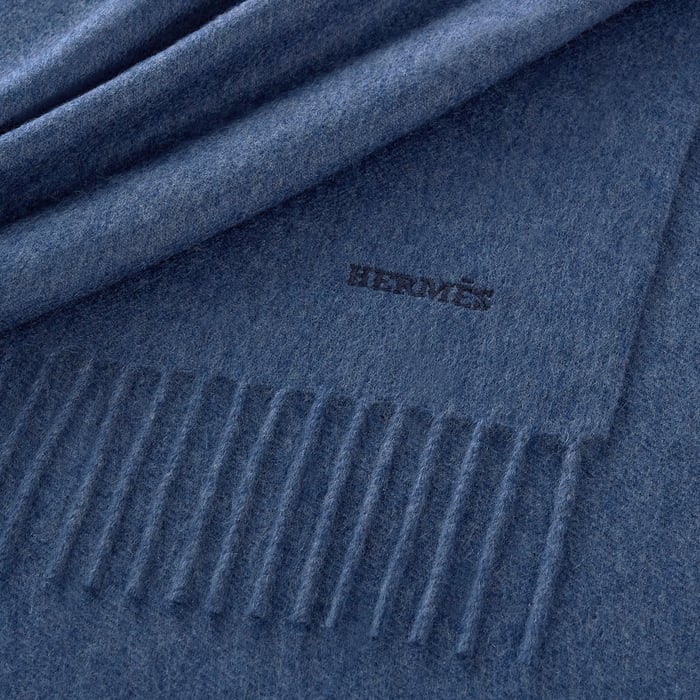 Bleu Chiné Unie Brodee Muffler