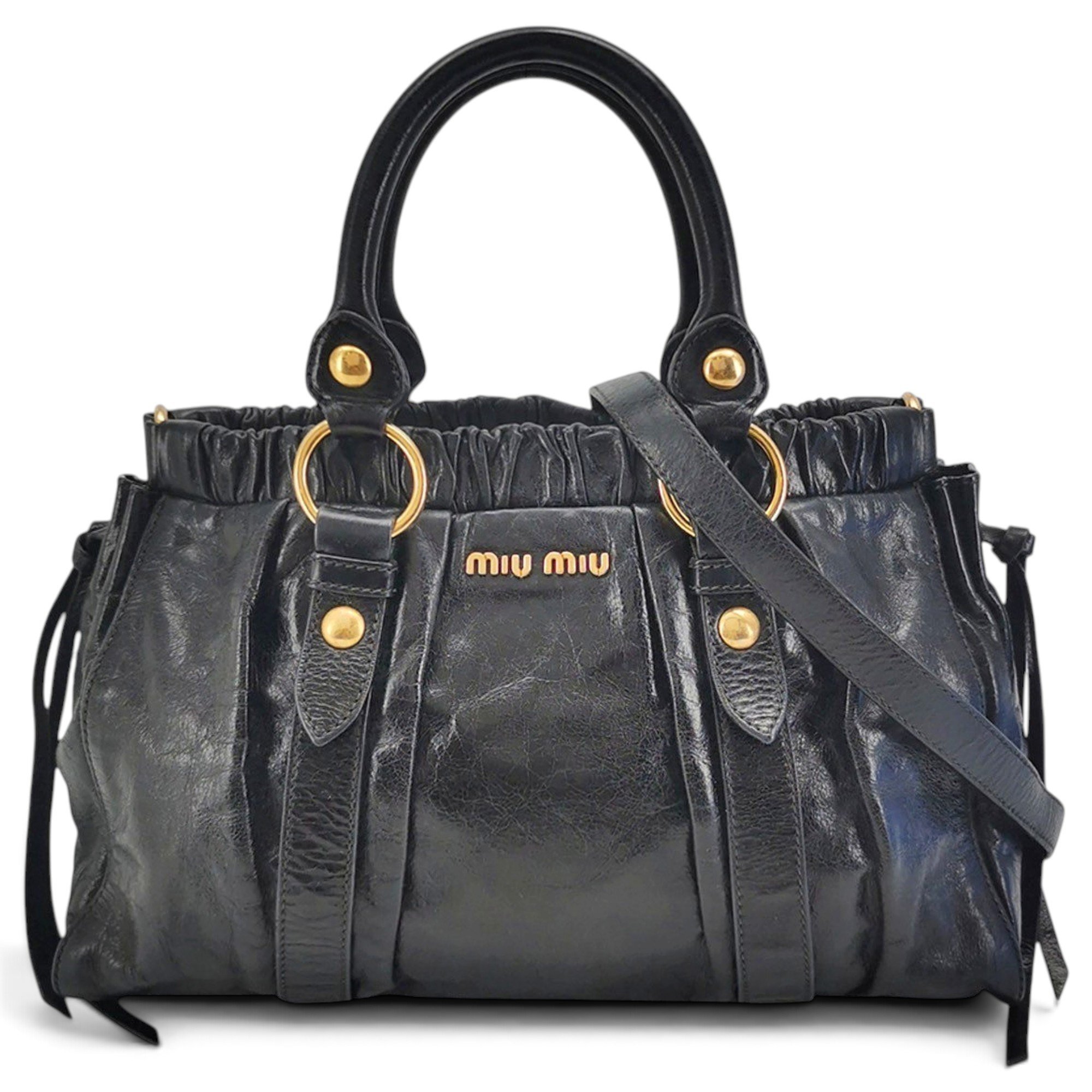 Bow bag leather handbag