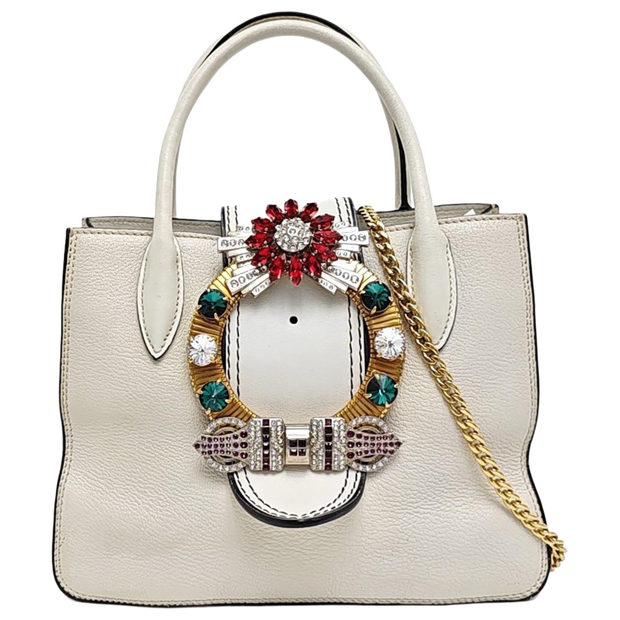 Miu Lady leather handbag