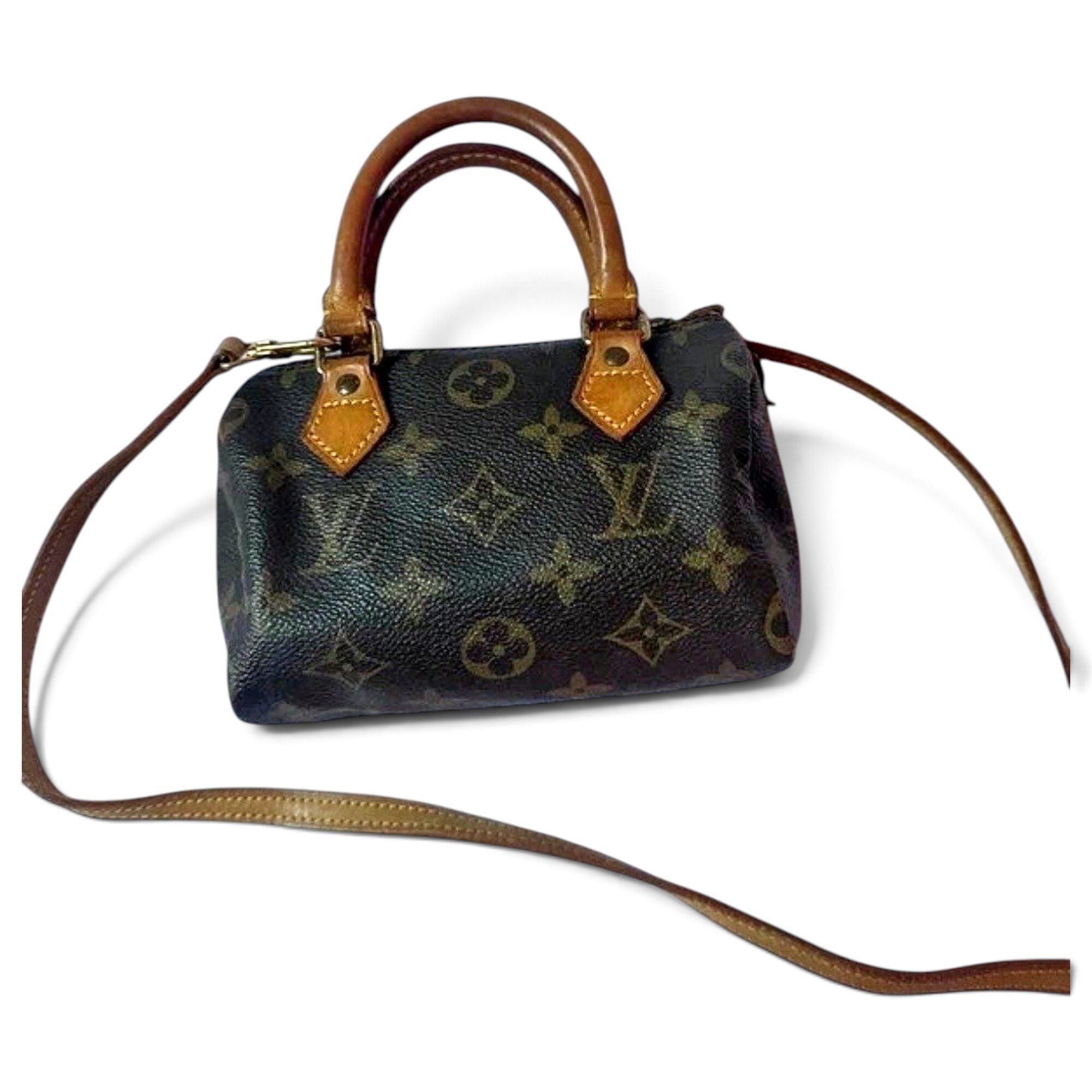 Nano Speedy / Mini HL leather crossbody bag