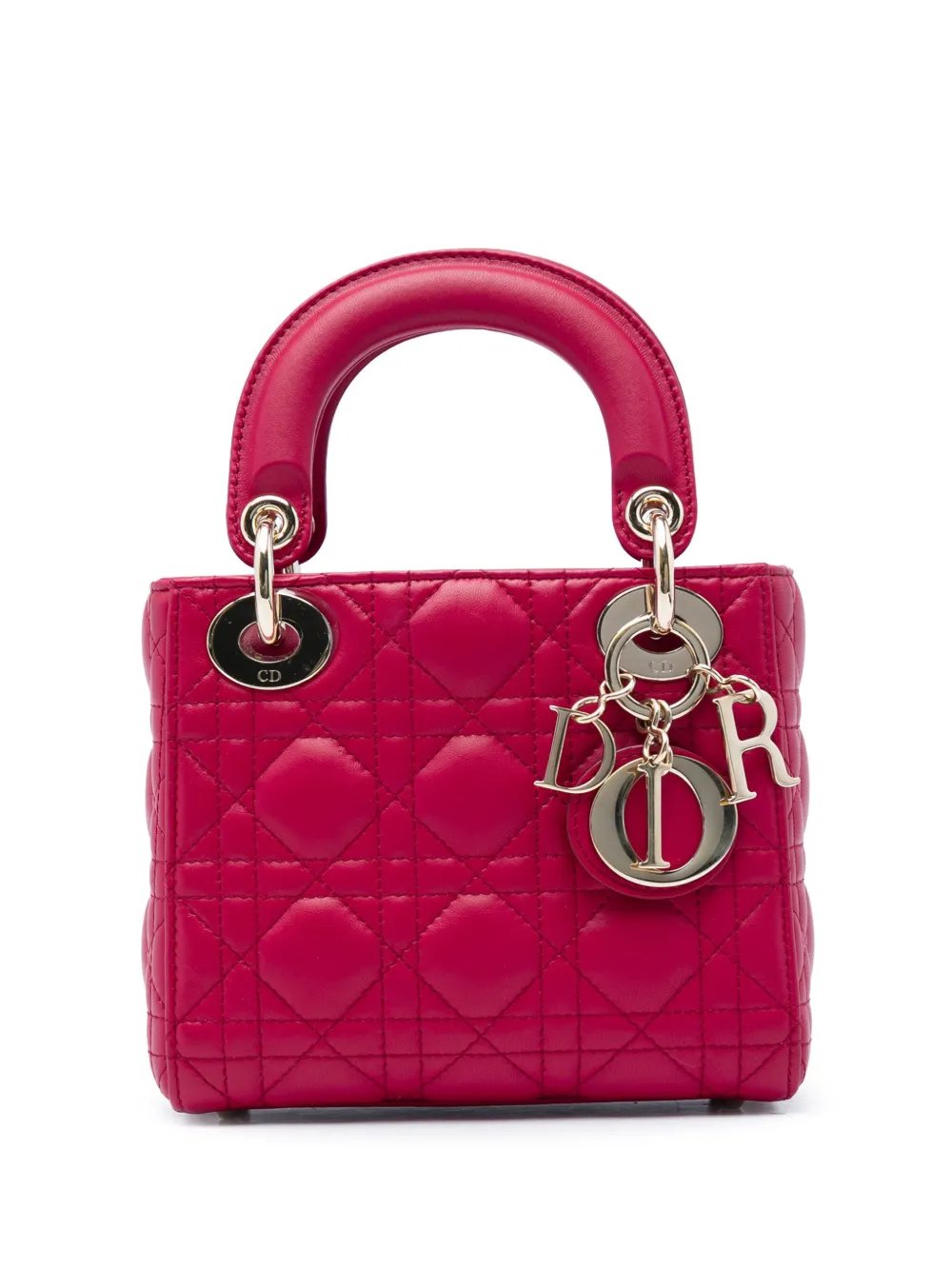 2020 Mini Lambskin Cannage Lady Dior satchel