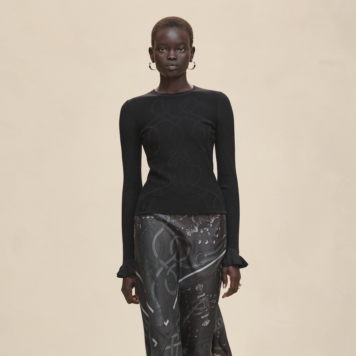 Noir "Palefroi Remix" Light Long-sleeve Sweater