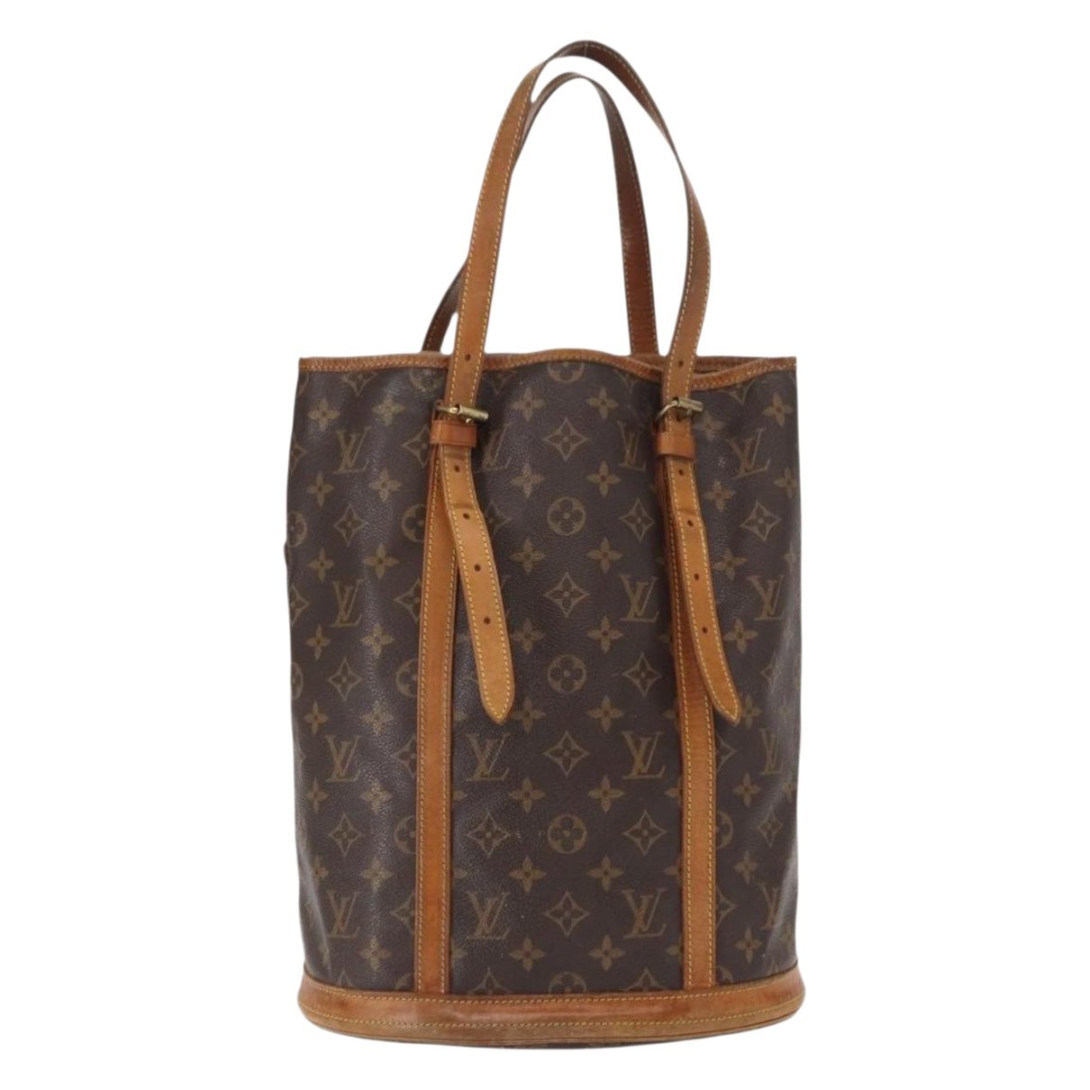 Bucket leather handbag