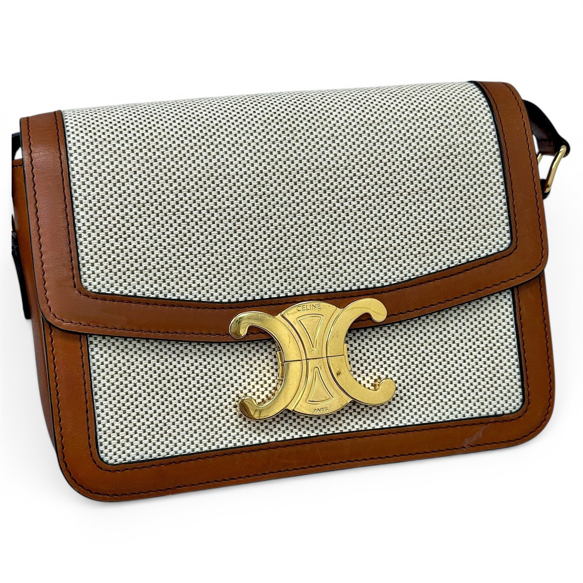 Triomphe leather handbag