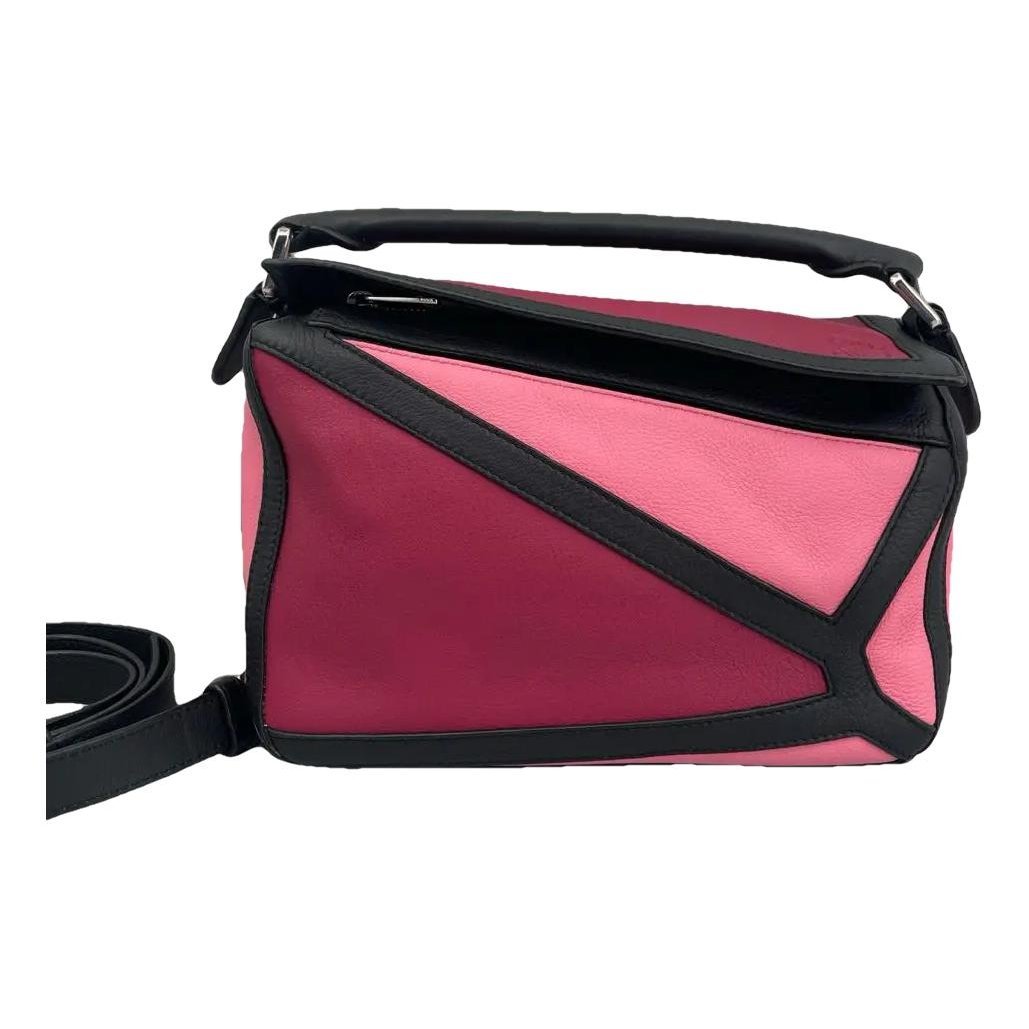 Puzzle leather crossbody bag