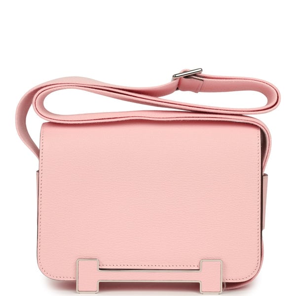 Hermes Hermes Geta Rose Sakura Verso Chevre Mysore Palladium Hardware
