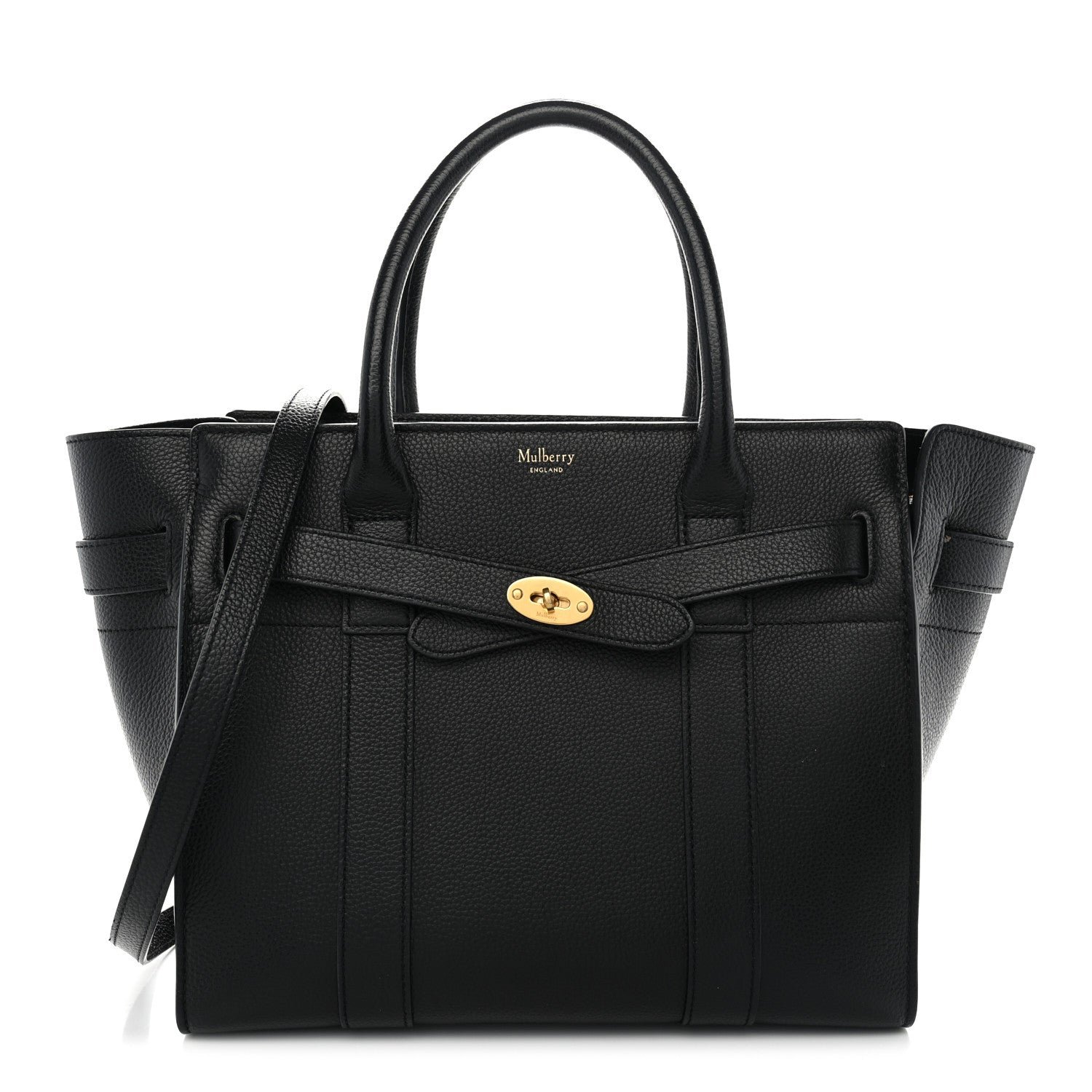 Mulberry Small Classic Grain Small Zipped Bayswater Black