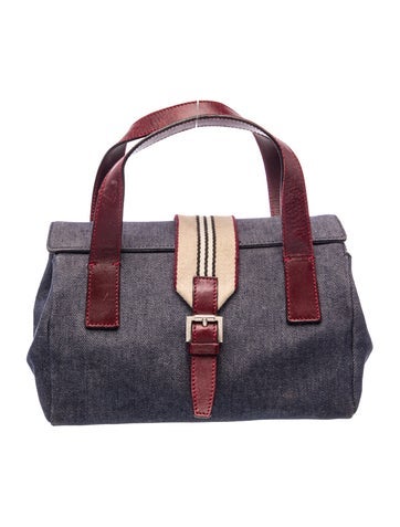 Denim Top Handle Bag