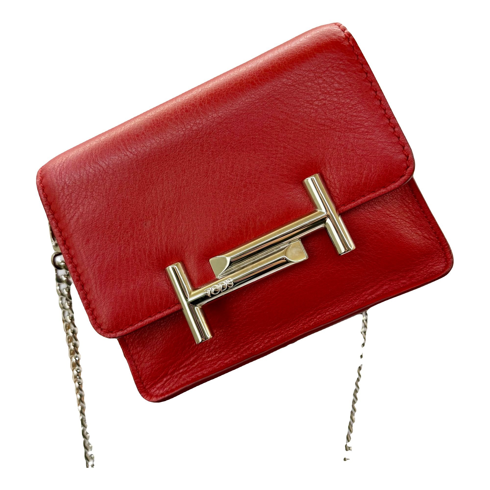Wave leather handbag