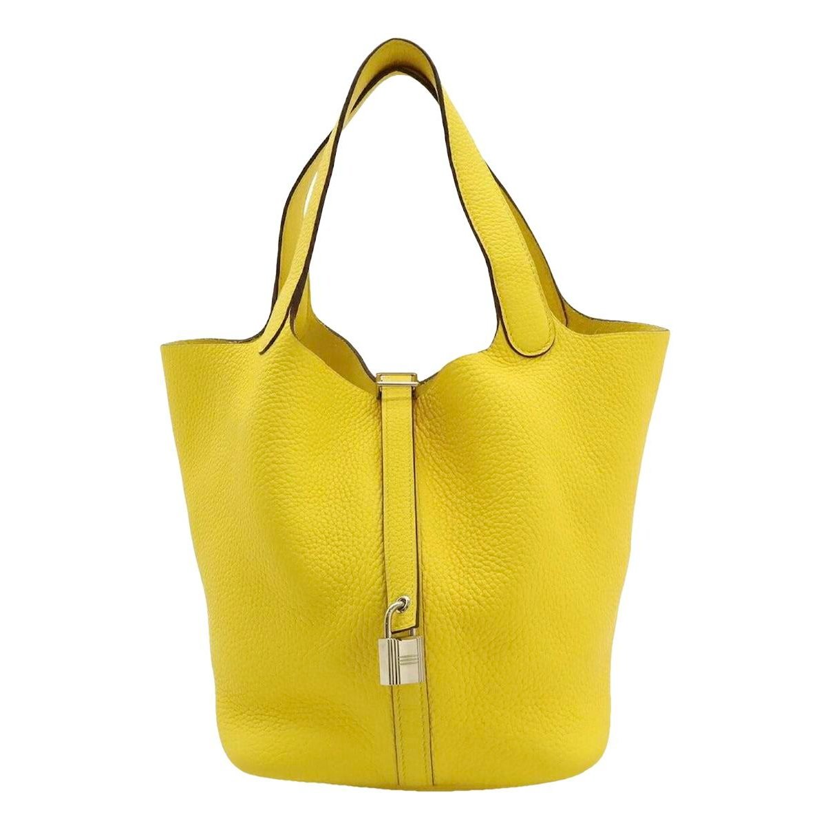 Picotin leather tote