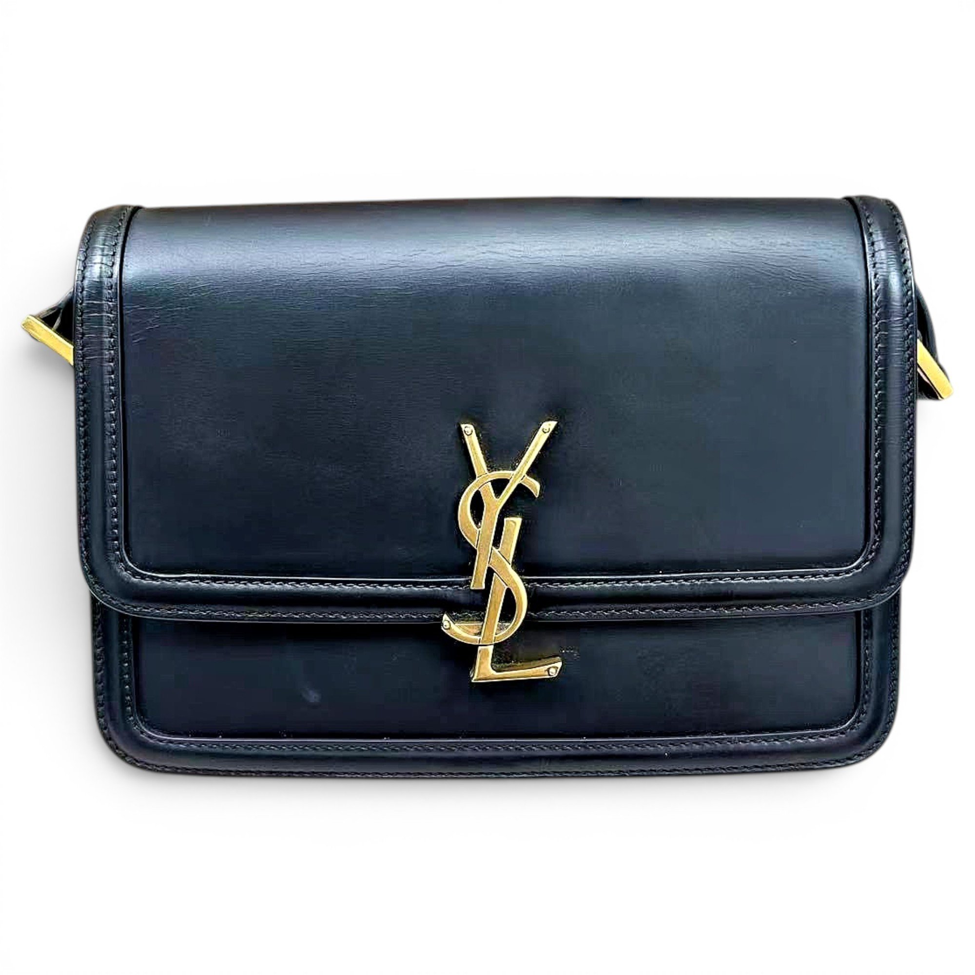 Solférino leather handbag